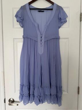 Twin-Set Lavender Ruffle Midi Dress